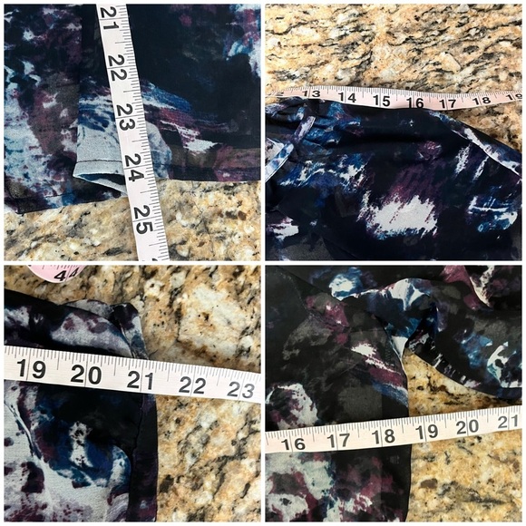 Nine West Vintage America Sheer Babydoll Blouse Women’s Medium Long Sleeve - Picture 6 of 11